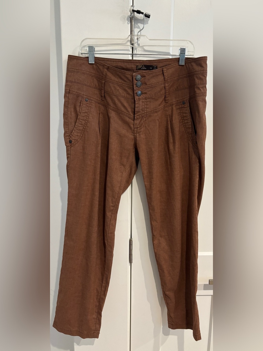 prAna Women's Lizbeth Hemp Straight-Leg Pants. Size 12